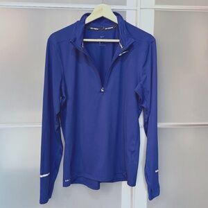 Nike Running Dri-Fit Royal Blue 1/2-Zip Top